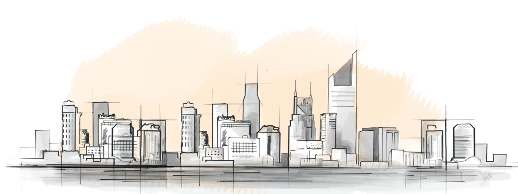 CPK - Panorama grada crtež